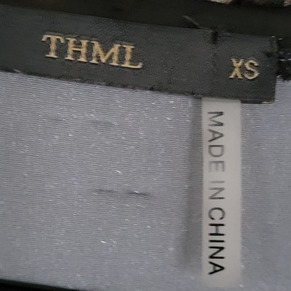 THML Blue  Velvet Tunic Top Sleeveless Mixed Tank Blouse Velour XS Anthropologie - Picture 3 of 14